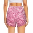 thumbnail image 2 of Lsque Pink Glitter Printed Women's Running Shorts with Liner Pockets,Elastic Quick Dry Workout Athletic Gym Yoga Shorts,Womens High Waist Shorts-X-Large, 2 of 9