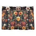 thumbnail image 7 of Yayeee Kitchen Curtains Tier Pair Light Filtering 27"x36" Rod Pocket Short Cafe Window Panel, Colorful Flower, 7 of 7