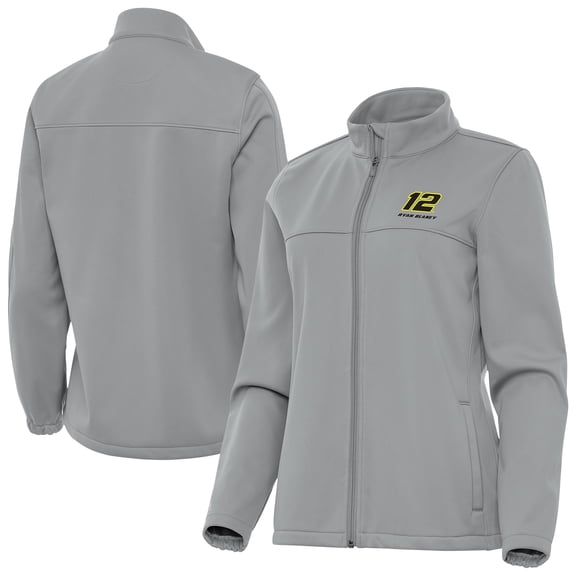 Women's Antigua Gray Ryan Blaney Links 2 Full-Zip Golf Jacket