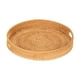 thumbnail image 4 of Bandeja de ratán para servir, estilo bohemio, plana, organizadora de baño, bandeja decorativa para mesa de café. 25cm, 4 of 9