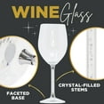 thumbnail image 2 of Sparkles Home  Vetrina Stem Wine Glass Silver, 2 of 7