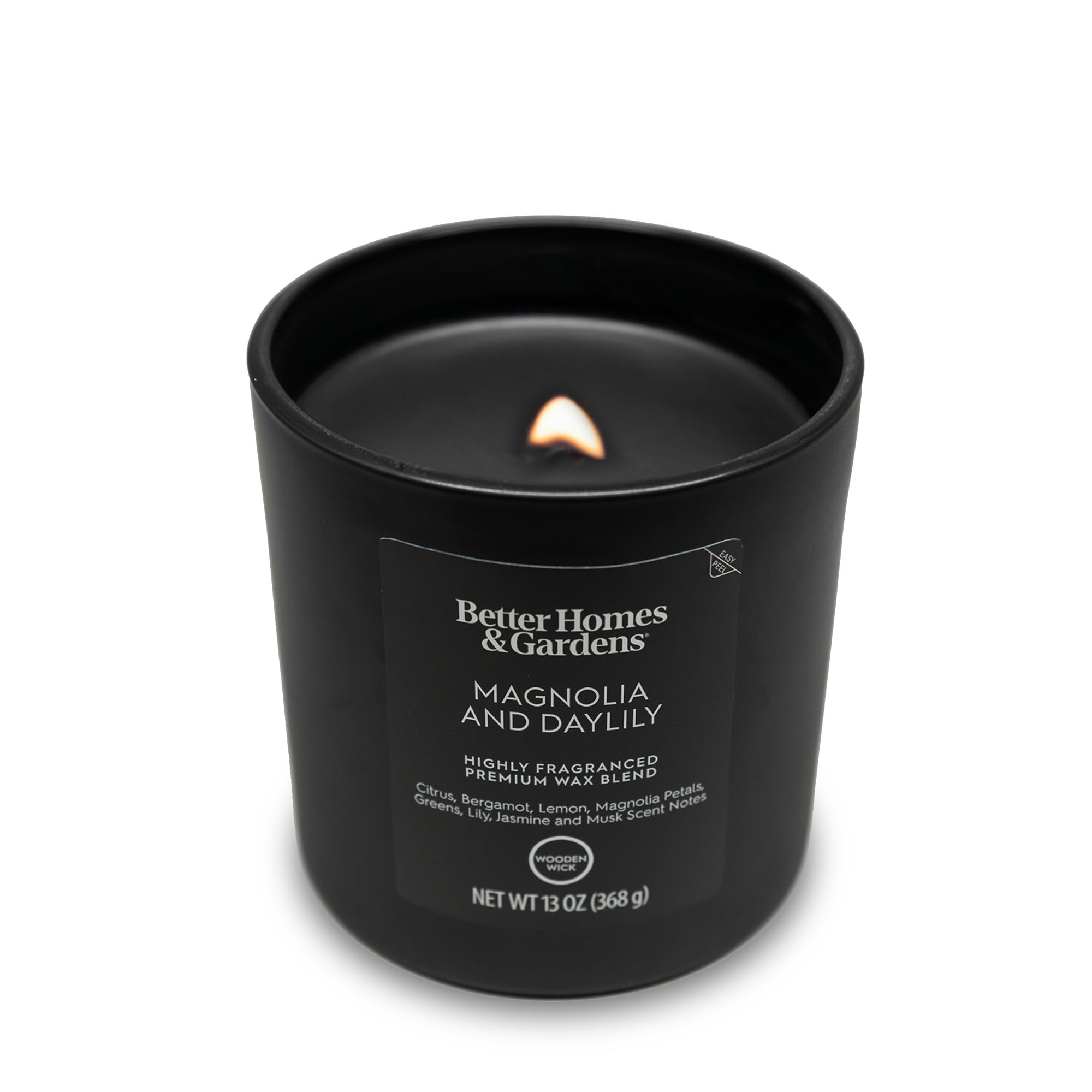 Better Homes & Gardens 13oz Magnolia and Daylily Scented Wooden Wick Jar Candle  (图2)