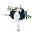 thumbnail image 1 of Ramos De Novia Para Novias Y Damas De Honor. Ramo De Novia Grande. Rosas De Seda Blancas, Champán Y Marfil. Flores Para Bodas. Ramo Vintage Francés Boho Para Decoración De Iglesias (29 Cm)., 1 of 3
