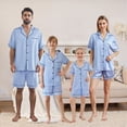 thumbnail image 3 of Summer Family Matching Pajamas  Sleeves Shirt and Elastic Shorts for Loungewear Soft Sleepwear, 3 of 9