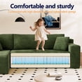 thumbnail image 3 of Dekaisok 105" Boneless Modular Sectional Sofa, Oversized L-Shaped Cloud Couch, No Assembly Required, Deep Seat Corduroy Living Room Sofa, Green (Left Facing Chaise), 3 of 9