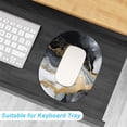 thumbnail image 3 of Shiqi-petit Tapis de Souris 6 x 8 Pouces, Prend de l'Espace au Poignet et à la Souris, Tapis de Souris Compact et Imperméable pour Ordinateur Portable Clavier de Souris Sans Fil Maison Bureau Voyage, Gris Noir Mable, 3 of 4