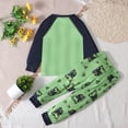 thumbnail image 6 of eczipvz Toddler Boy Fall Clothes Boys Girls Pajamas Set Kids Pjs Cotton Sleepwear Green,2-3 Years, 6 of 7