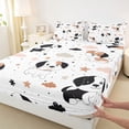 thumbnail image 3 of Homewish Kawaii Cartoon Pug Bed Sheets for Teen, Cute Dalmatian Dog King Sheets, Dreamy Stars Cloud Sheet Set, Super Cozy Room Decor, 4pcs, 3 of 7