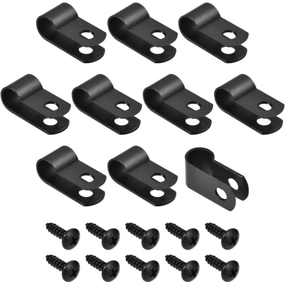 R-type Cable Clips Wire Management Clamp, [for Keeping Wire Neat ] - Nylon / 0.25-inch / White / 100 Pcs