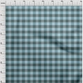 thumbnail image 4 of oneOone Rayon Grayish Blue Fabric Check Craft Projects Decor Fabric Printed By The Yard 56 Inch Wide, 4 of 4