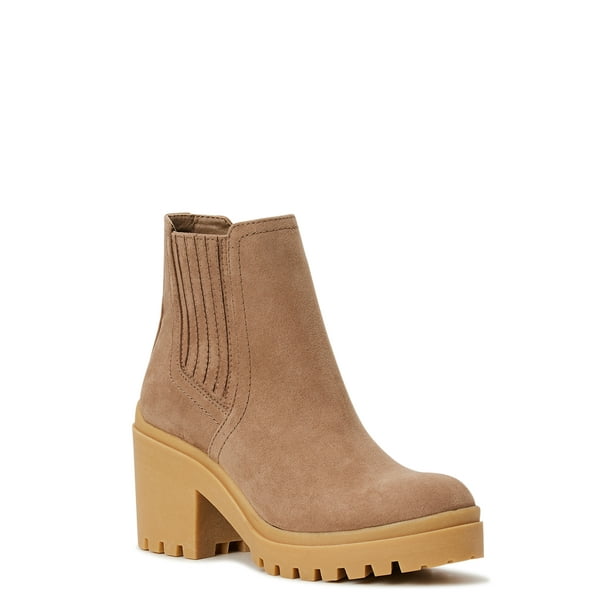 No Boundaries Women's Lug Sole Chelsea Boots
