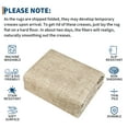 thumbnail image 6 of Hasoo Runner Neutral Geometric Border Rug 2x6 Non-Slip Washable Low Pile Solid Print for Kitchen Indoor Camel, 6 of 6