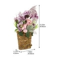 thumbnail image 2 of OUNONA Hanging Silk Flower Basket for Front Door, Decorative Outdoor Indoor Floral Arrangement, 1 Set, 2 of 8