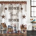 thumbnail image 3 of Farmhouse Waterproof Fabric Shower Curtain,Retro Country Star Berry Vintage Wood Grain Waterproof Fabric Shower Curtain for Bathroom Curtains Bathtubs Shower Curtains with 12 Hooks Standard 72x72, 3 of 8