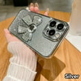 thumbnail image 3 of SaniMore for iPhone 11 Case Bowknot Glitter Rhinestone Bling Plating Luxury Women Girl, Shine Diamond Case for iPhone 11 6.1" 2019 Protective Cover, Clear Gradient Silver, 3 of 11