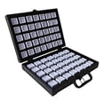thumbnail image 2 of Caja de joyería de cuero sintético de lujo con forma de tarro para exhibir gemas sueltas 280x220x70mm, 2 of 9