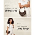 thumbnail image 3 of Bolso de hombro Vantamo Crescent Coffee Brown con RFID para mujer, 3 of 6