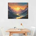 thumbnail image 2 of Acheng  Sunset Landscape Canvas Wall Art Sunset Serene Jungle River Nature Canvas Picture Prints Artwork Bedroom Bathroom Office Home Decor Ready To Hang12inx18in 16x12in, 2 of 6