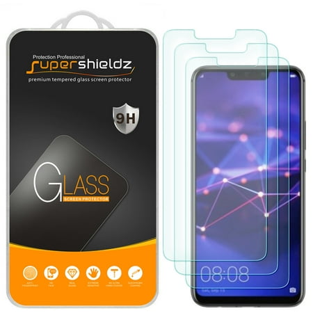 [3-Pack] Supershieldz for Huawei Mate 20 Lite Tempered Glass Screen Protector, Anti-Scratch, Anti-Fingerprint, Bubble Free