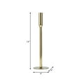 thumbnail image 3 of Metal Taper Candle Holder - Tall Glam Iron Candlestick Stand - Elegant Metallic Finish for Home, Office, Bedroom, Living Room Decor - 14" Gold, 3 of 9