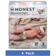 The Honest Company Diapers Cactus Cutie Size 3 27 count (Pack of 4)