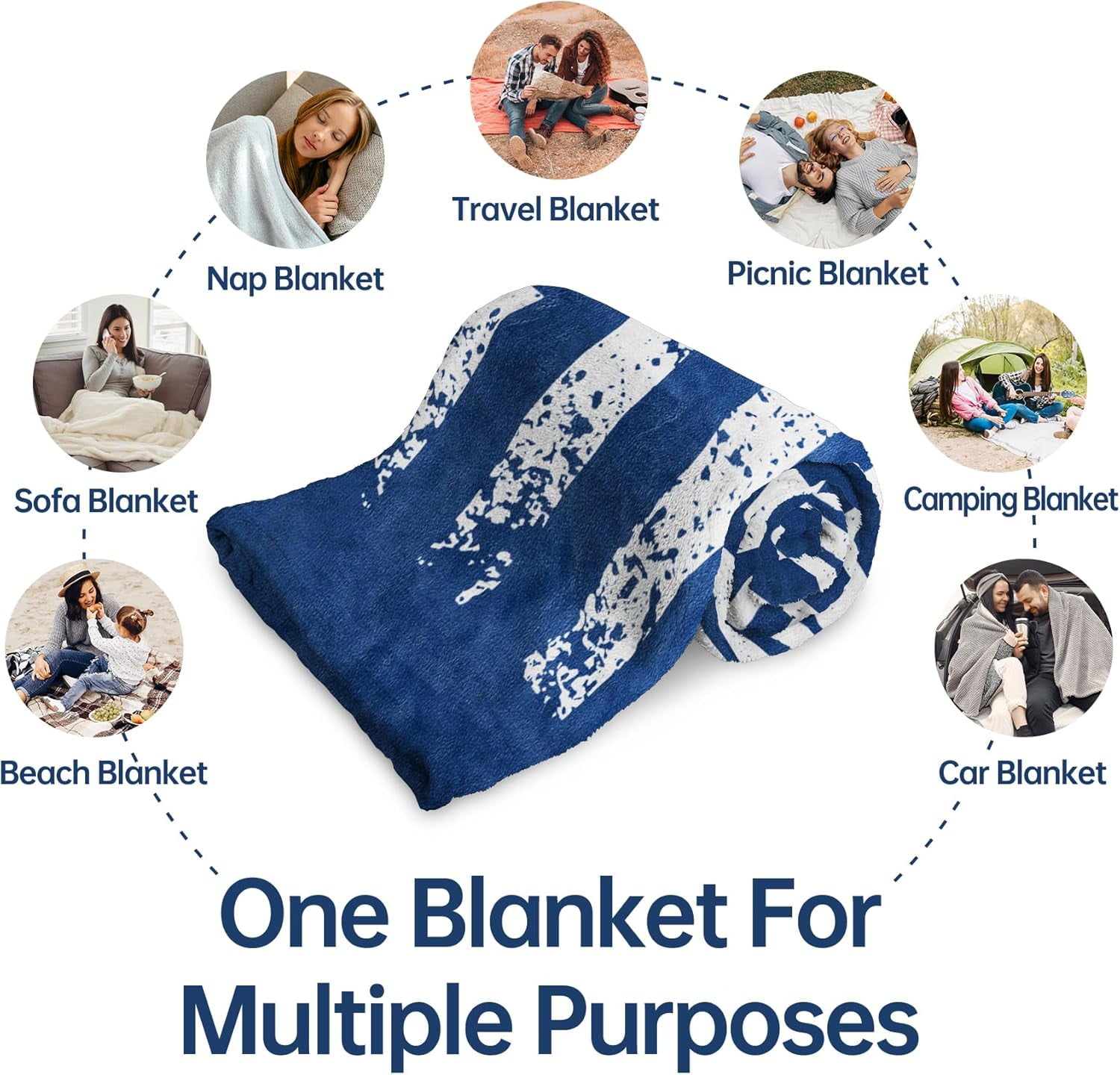 Birthday Gifts for Dad- Cool Flag Blanket with The Man The Myth The Legend- Dad Birthday Gift, Soft Blanket Throw for Bed Sofa Napping Camping