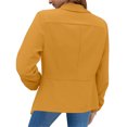 thumbnail image 5 of OKBOP Lightweight Open Front Jacket Cardigan Relaxed Fit Open women jackets Solid Winter Jacket Clearance Yellow, 5 of 7