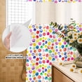 thumbnail image 3 of No Hook Shower Curtain, Colorful Polka Dot Shower Curtains for Bathroom with See Through Top Window, Watercolor Rainbow Polka Dots Waterproof & Washable Bath Curtain Small Stall 36"x78", 3 of 9