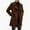 Coffee, variant on Men's Wool Blend Pea Coat Classic Notched Collar Double Breasted Overcoat Warm Winter Oversized Trench Coat