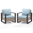 thumbnail image 3 of Meetleisure 2-Piece Outdoor Rattan Dining Chairs with Removable Cushions, Sky Blue, 3 of 8