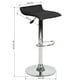 thumbnail image 3 of Taburete de bar Ajustable Juego de 2 sillas FurnitureR Altura Ajustable Negro, 3 of 6