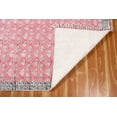 thumbnail image 6 of Casavani Indian Floor Mat Flat Weave Kilim Rug,Pink 7x7 feet, 6 of 6