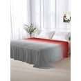 thumbnail image 6 of Red Gray Ombre Flat Sheets Only Twin XL Size, Soft Breathable Bed Top Sheets for Mattress, Modern Gradient Abstract Art Luxury Bedding Flat Sheets for Home Hotel Bedroom Bed Protection, 6 of 9