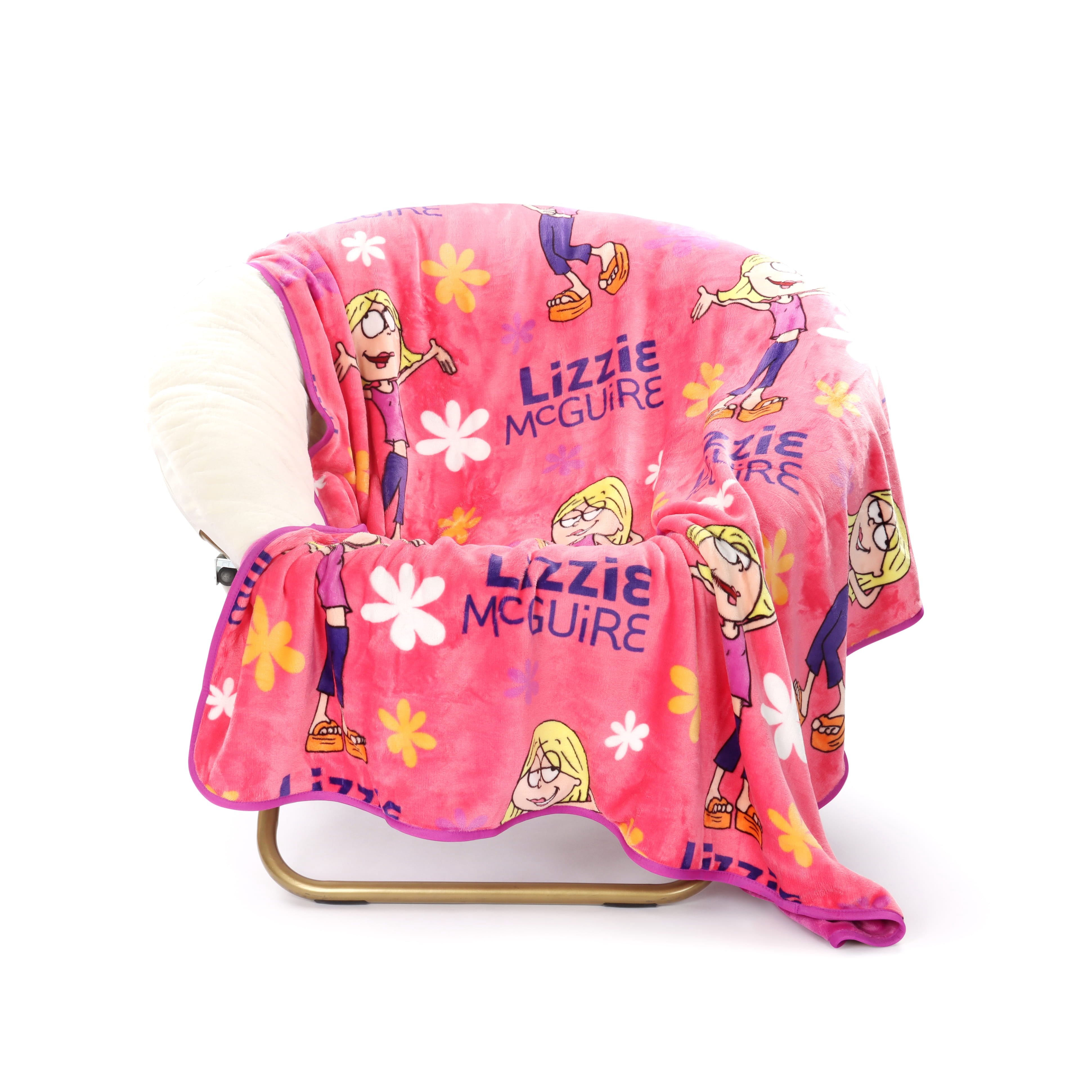 Disney Lizzie McGuire Totally Lizzie Kids Throw Blanket, Polyester Silk Touch, Multicolor, 50" x 70"