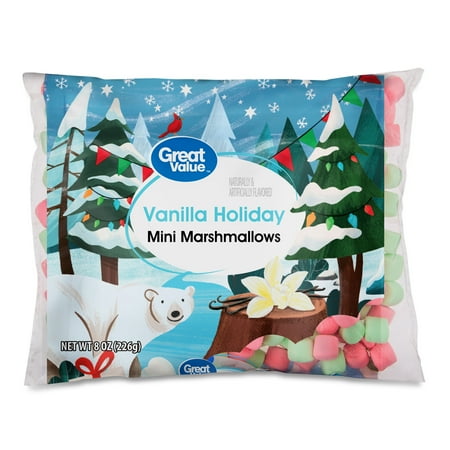 Great Value Red and Green Vanilla Holiday Marshmallows, 8 oz