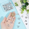 thumbnail image 3 of 60 piezas de 10 estilos de dijes: dije de princesa, dije de rey plateado con diamantes de imitación y circonitas cúbicas, dije de reina con coronas huecas., 3 of 6