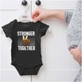 thumbnail image 5 of Stronger Together Peace Sign Equality Romper Boys or Girls Infant Baby Brisco Brands 18M, 5 of 6