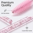 thumbnail image 4 of 50 Pcs Disposable Mascara Wands, Spiral Lash Brush with Crystal Handles, Lash Spoolies for Eyelash and Eyebrow Makeup, Pink Makeup Brush Tools, 4 of 6