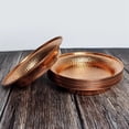 thumbnail image 3 of 7 Pieces Pure Copper Drinking Plate Dinner Plate Fruit Plate Bread Plate Home Gift Decoration for Kitchen Diner Hotel Party, 3 of 5