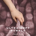 thumbnail image 5 of Sunbeam Heated Electric Bubble Faux Fur Throw Blanket, Luxury Collection, Violet, 4 Heat Settings, 50 x 70 in, 5 of 12