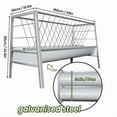 thumbnail image 5 of Galvanized Steel Hybrid Trough, Two-Level Feeding Rack, Low-Rust Ranch Equipment, Cattle, Goat, Horse, Farm​, 5 of 9