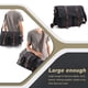 thumbnail image 5 of Mujeres Hombres Bolsa de Hombro Cámara Libro Bolera Cartera Almacenamiento Crossbody Pack Amplio Capacidad Camping Flap Messenger Bolso Bolsillos múltiples Negro Grande Methold AP004585-09, 5 of 6