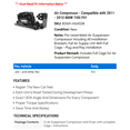 thumbnail image 2 of Air Compressor - Compatible with 2011 - 2015 BMW 740i F01 2012 2013 2014, 2 of 2