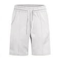 thumbnail image 4 of Mlzmgr Mens Shorts Drawstring 9" Inseam Shorts Stretchable Lightweight Solid Color Shorts for Men with Pockets S-3XL, 4 of 7