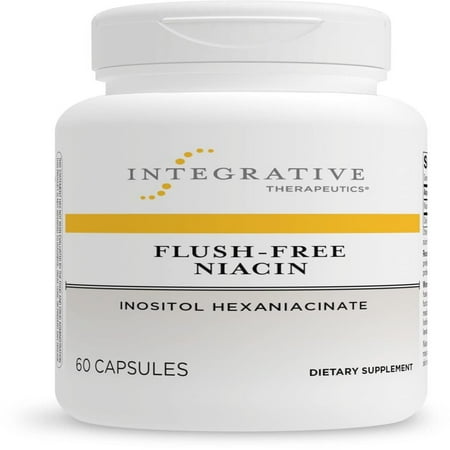 Integrative Therapeutics Flush-Free Niacin - Cellular Energy Support* - Helps Convert Food to Energy* - Vegan, Gluten & Dairy-Free - 60 Capsules (60 Servings)