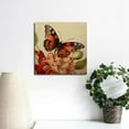 thumbnail image 4 of Fenyluxe Butterfly Flower Illustration Canvas Print Wall Decor for Bedroom and Kitchen - Ready to Hang Home Art Decor 16x16in, 4 of 6