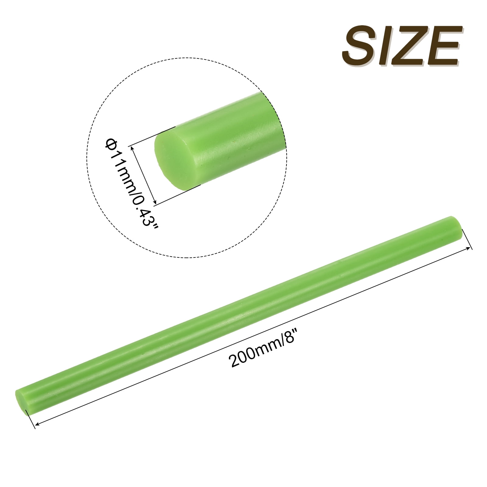 Uxcell Mini Hot Glue Sticks for Glue Gun 11mm x 200mm Turquoise Green 12pcs