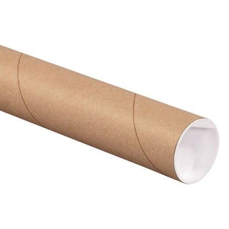 AVIDITI Cardboard Tubes with Caps 30""L x 2.5""W x 2.5""H Pack of 34 | Poster Tube for Mailing and Storage of Blueprints Artwork Crafts Long Art Holder 30 inches