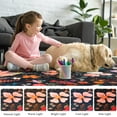 thumbnail image 5 of Wondo Boho Floral Non-Slip 4'x6' Area Rug - Machine Washable Low Pile Indoor Carpet for Bedroom, Kids Room, Office & Dining Spaces (Black), 5 of 8
