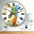 thumbnail image 3 of Designart Oversized Multicolor Analog Round Cottage Modern Wall Clocks, CLM25429-C23, 3 of 3